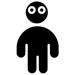 
Icon vector in glyph style is a human standing 
