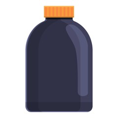 Jar with vitamins icon. Cartoon of jar with vitamins vector icon for web design isolated on white background