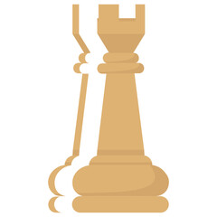 

Chess piece with medieval fort roof like shape on the head denoting chess rook icon

