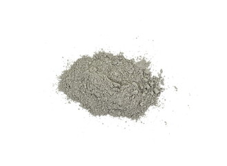 Cement pile, Cement or mortar cray isolated on white background. Building Materials. Grady cement...