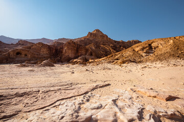 Scenic mountain view in Timna National Park, Arava Valley. Israel. 