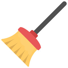 
An icon showing broom visual using a rush hairs and handheld handle 

