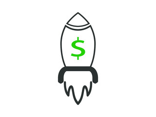 rocket icon vector illustration eps10