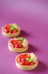 tart with strawberries
