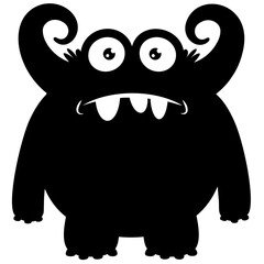 
big ears alien monster with scaring expressions 
