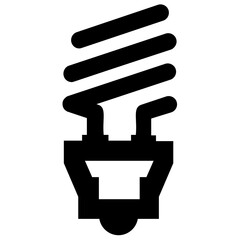 Obraz premium Light bulb with stripes exhibiting energy saver icon 