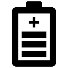 Obraz premium Battery power with three cells and plus symbol, notation for battery status 