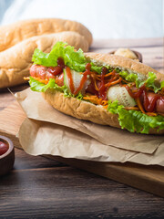 hot dog Burger menu design fast food snack