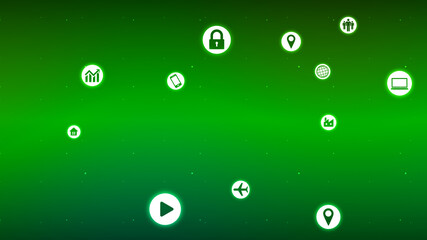 Technology Icon Network Symbol Digital devices 3D illustration