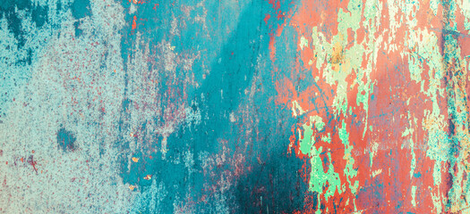 Abstract old rusty metal grunge wall banner background