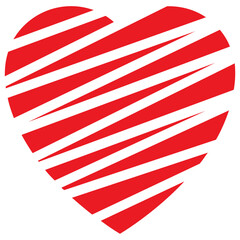
Love sign in blood color showing heart symbol icon
