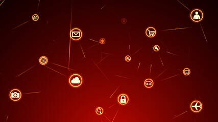Technology Icon Network Symbol Digital devices 3D illustration