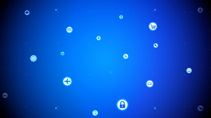 Technology Icon Network Symbol Digital devices 3D illustration