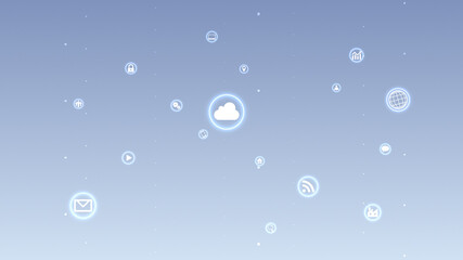 Technology Icon Network Symbol Digital devices 3D illustration