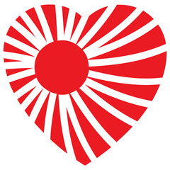 
Love sign in blood color showing heart symbol icon
