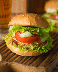 Burger menu design fast food snack