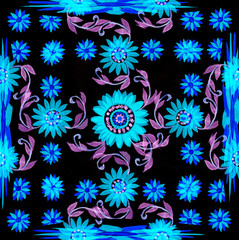 abstract geometric pattern in the ancient style, hand drawn artwork, watercolor on paper