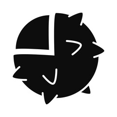 horse chestnut icon, silhouette style