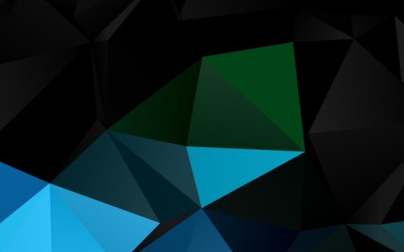 Dark Blue, Green vector abstract mosaic background.