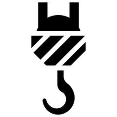 
A robotic hand for manufacturing process, glyph icon of industrial robot
