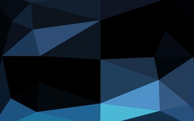 Dark BLUE vector polygon abstract backdrop.