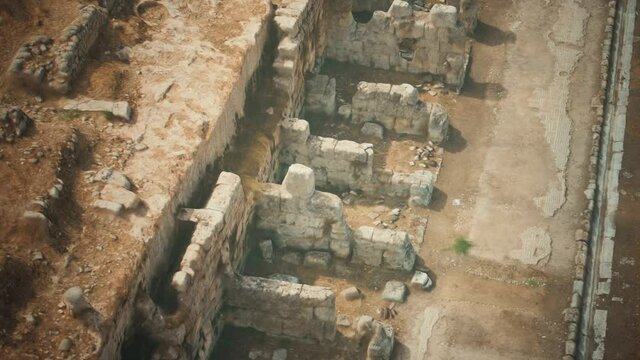 Ruins of North Market in Corinth Greece