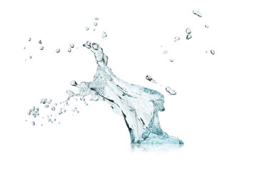 Water spreading isolated on the white background with Clipping Path