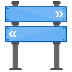 
On road post stand having a board with three different destination, this is motorway sign board 

