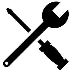 
Spanner and screwdriver denoting tools icon
