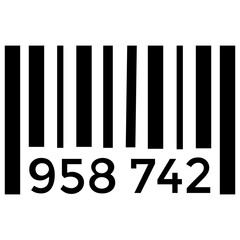 
Some lines and digits together depicting icon for barcode 
