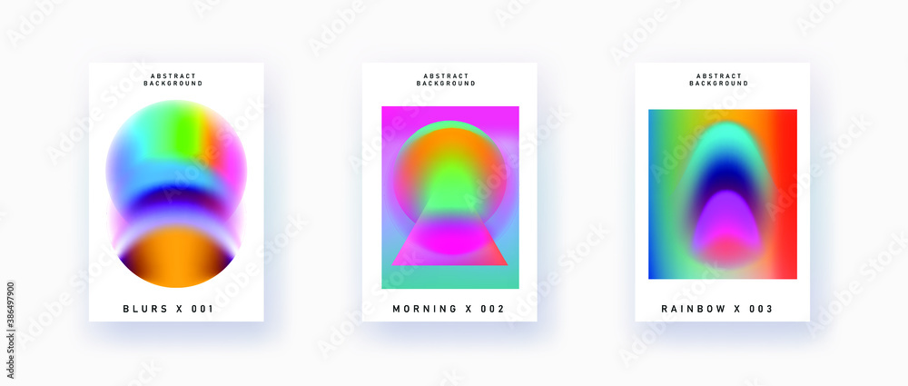 Aufkleber set of vector abstract gradient illustrations, backgrounds for the cover of magazines and books abou
