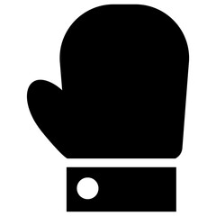 gloves used in games  icon in glyph style
