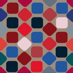 Vector background. Illustration of abstract texture with usa color squares. Pattern design for fabric