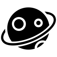 
Icon of a planet icon having a ring around it depicting saturn
