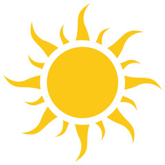 
Sun with emerging rays showing the concept of sun rays 
