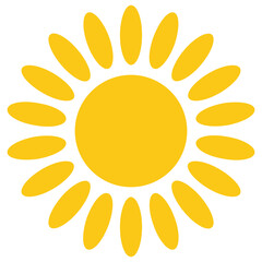 

Flower like sun with thin and thick rays giving the symbol of mayan sun 
