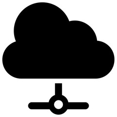 
Cloud on a stand conceptualizing cloud network 
