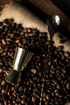 coffee beans, coffee makers, aniz, spoons, spices and others