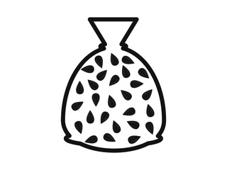 sunflower seeds bag icon vector illustration eps10