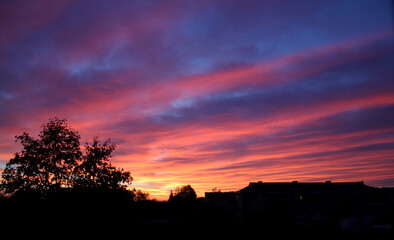 Obraz premium sunset in the city