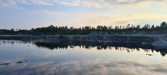 sunrise over the lake