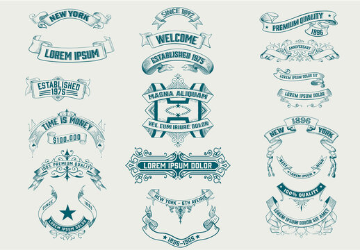 Set of Vintage Banners Layouts