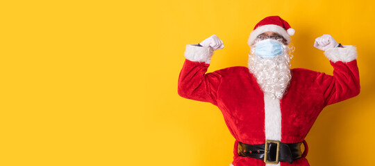 santa claus isolated on color background