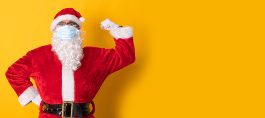 santa claus isolated on color background