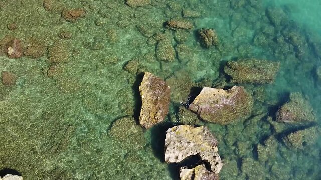 Castellammare del Golfo. Veduta aerea della zona limitrofa al porto ed al Castello