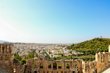 Naklejka premium View over Athen from the Akropolis