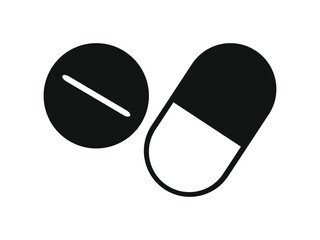 pills isolated on white