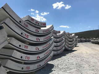 tunnel segment and gaskets are waitingf on warehouse