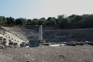 Antique amphitheater in ancient Epidaurus