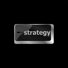 Strategy button on computer keyboard key button